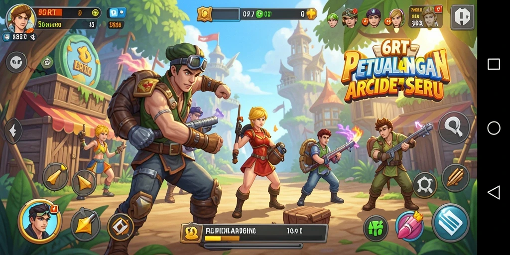 Tampilan gameplay seru dari 6RT dengan berbagai tantangan Arcade.