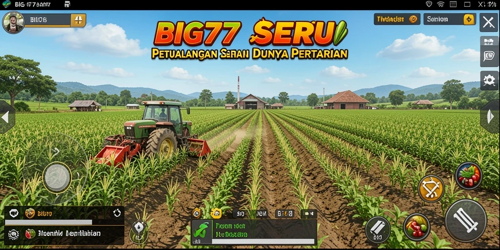 Tampilan menarik dari gameplay BIG77 dengan ladang yang subur.