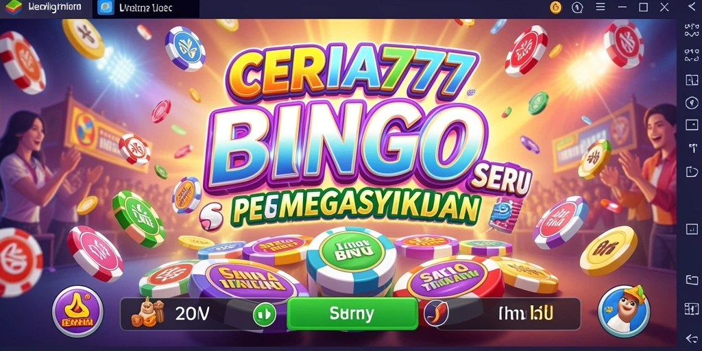 Screenshot CERIA777 menampilkan gameplay Bingo yang mendebarkan.