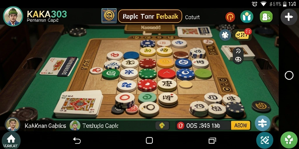 Tampilan gameplay seru KAKA303 dengan keseruan bermain Gaple.