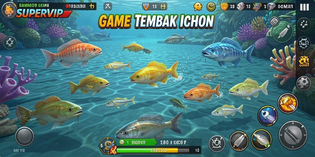 Gameplay menembak ikan yang seru dan mendebarkan.