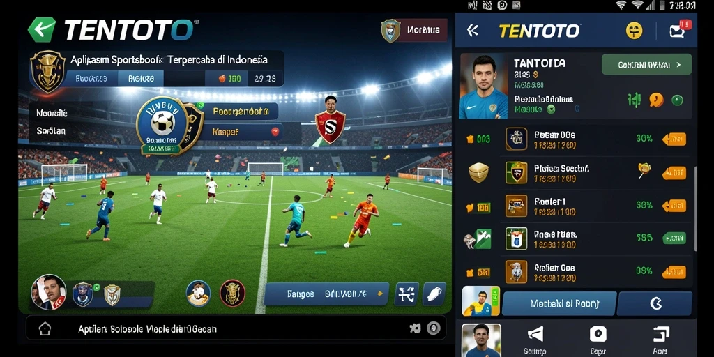 Tangkapan layar gameplay Sportsbook di aplikasi TENTOTO.