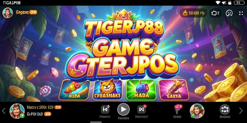 Tampilan menarik dari gameplay TIGERJP88 yang penuh warna dan fitur slot seru.
