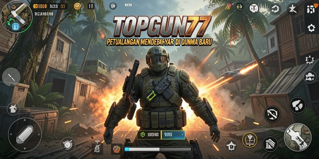 Gambaran mendebarkan gameplay petualangan TOPGUN77.