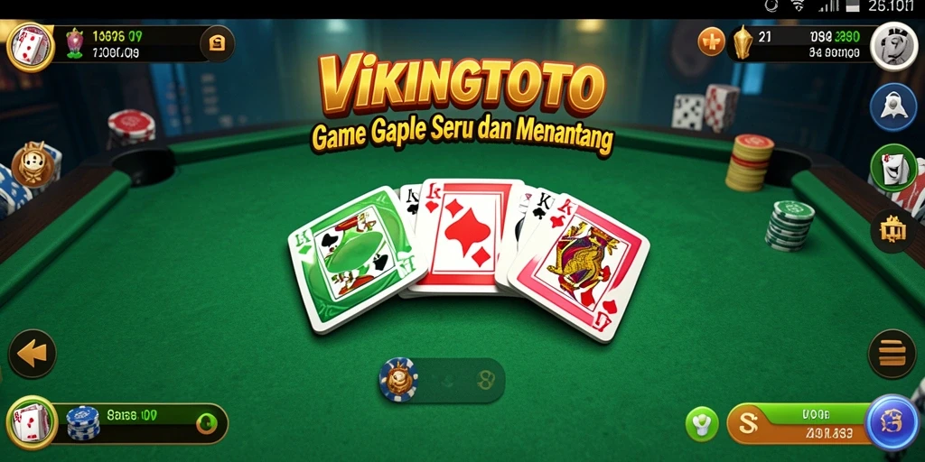 Tampilan gameplay VIKINGTOTO yang seru saat bermain Gaple.